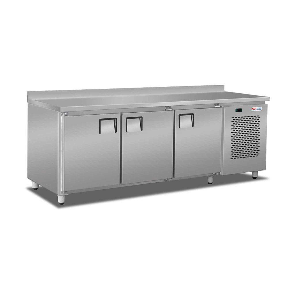 Mostrador Refrigerado 1,93 mts - 3 Puertas - Int/Ext Ac. Inox. Equipo 1/3 HP