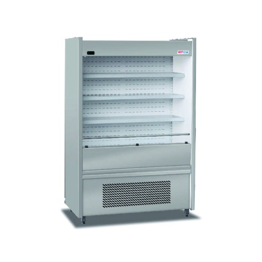 Exhibidora abierta inox p/ lácteos equipo incorporado 3/4hp