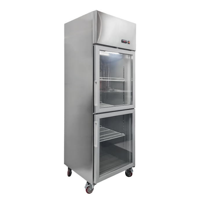 Heladera vertical 2 puertas 420lts. - INOX
