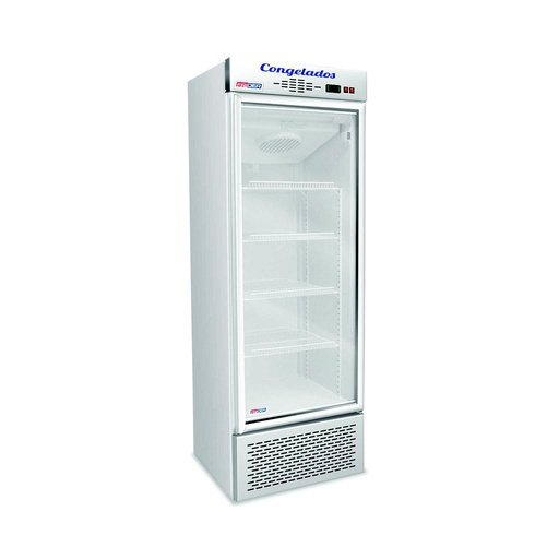 [EBT1] Exhibidora Vertical Baja Temperatura 500 Lts. - 1 Puerta de Vidrio con marco de Alumino - 4 Estantes - Equipo 1/3 HP